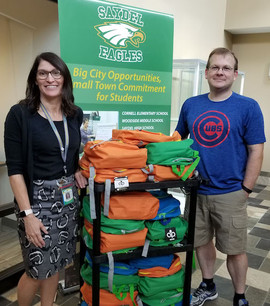 Saydel Receives School Supplies Donation